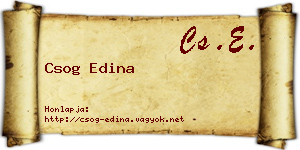 Csog Edina névjegykártya